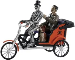 Lemax pedicab ride halloween figuur Spooky Town 2018 - afbeelding 1