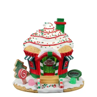 Lemax peppermint cottage verlicht kerstdorp tafereel Sugar 'N' Spice 2022 - afbeelding 1