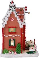 Lemax peppermint house verlicht kersthuisje Sugar 'N' Spice 2022 - afbeelding 2