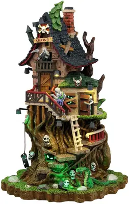 Lemax petrified forest tree house verlicht huisje Spooky Town 2026 - afbeelding 1