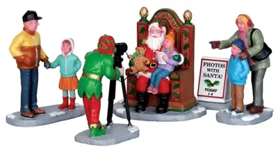 Lemax photos with santa s/5 kerstdorp figuur type 6 Vail Village 2012 - afbeelding 1