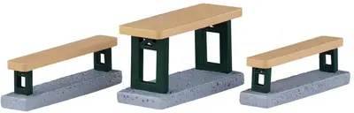 Lemax picnic benches kerstdorp accessoire 2026 - afbeelding 1