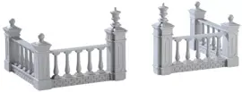 Lemax plaza fence s/4 kerstdorp accessoire 2017 - afbeelding 1