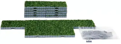 Lemax plaza system (grass, square) 16 pcs kerstdorp accessoire 2016 - afbeelding 1