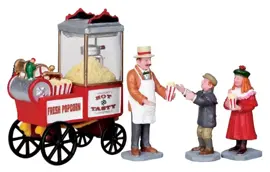 Lemax popcorn seller s/4 kerstdorp figuur type 5 Caddington Village 2010 - afbeelding 1