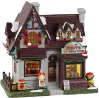 Lemax poppy's bakeshop verlicht kersthuisje Caddington Village 2023 - afbeelding 1