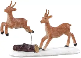 Lemax prancing reindeer kerstdorp figuur type 3 Vail Village 2018 - afbeelding 1