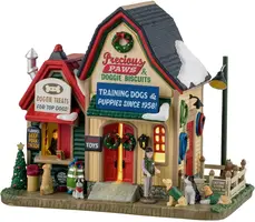 Lemax precious paws & doggie biscuits verlicht kersthuisje Harvest Crossing 2025 - afbeelding 2