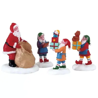 Lemax present procession s/4 kerstdorp figuur type 6 Santa's Wonderland 2018 - afbeelding 1