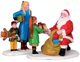 Lemax presents from santa, s/2 kerstdorp figuur type 4 Caddington Village 2014 - afbeelding 1
