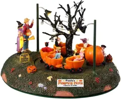 Lemax pumpkin patch train bewegend tafereel Spooky Town 2023 - afbeelding 1