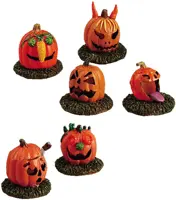 Lemax pumpkin people, set of 6 halloween figuur Spooky Town 2005 - afbeelding 1
