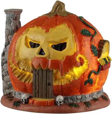 Lemax pumpkin skull house verlicht huisje Spooky Town 2026 - afbeelding 1
