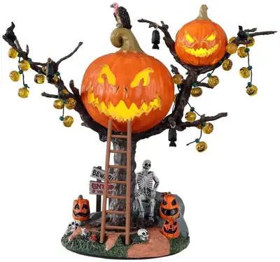 Lemax pumpkin tree house verlicht tafereel Spooky Town 2021 - afbeelding 1