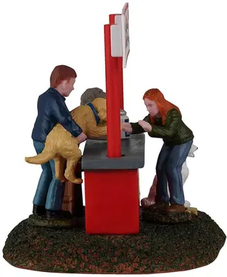Lemax puppy kissing booth kerstdorp tafereel 2026 - afbeelding 2