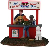 Lemax puppy kissing booth kerstdorp tafereel 2026 - afbeelding 1