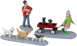 Lemax puppy parade, set of 3 kerstdorp figuur type 5 2023 - afbeelding 1