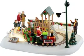 Lemax puppy play park bewegend kerstdorp tafereel 2025 - afbeelding 2