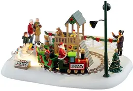 Lemax puppy play park bewegend kerstdorp tafereel 2025 - afbeelding 1
