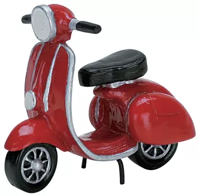 Lemax red moped kerstdorp accessoire 2007 - afbeelding 1