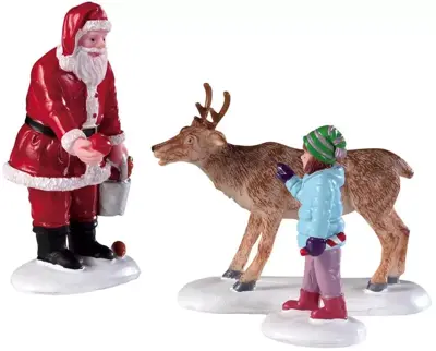 Lemax reindeer goodies s/3 kerstdorp figuur type 3 Caddington Village 2019 - afbeelding 1