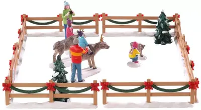 Lemax reindeer petting zoo s/17 kerstdorp tafereel Caddington Village 2020 - afbeelding 2