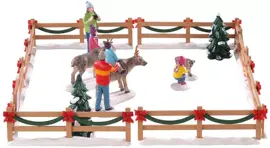 Lemax reindeer petting zoo s/17 kerstdorp tafereel Caddington Village 2020 - afbeelding 2