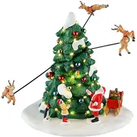 Lemax reindeer races bewegend kerstdorp tafereel Santa's Wonderland 2025 - afbeelding 1