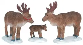Lemax reindeer s/3 kerstdorp figuur type 3 Santa's Wonderland 2006 - afbeelding 1