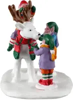 Lemax reindeer snowman kerstdorp tafereel Santa's Wonderland 2023 - afbeelding 2
