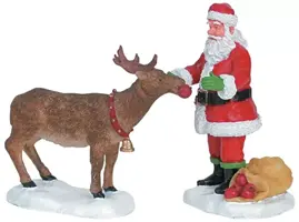 Lemax reindeer treats s/2 kerstdorp figuur type 3 Santa's Wonderland 2006 - afbeelding 1