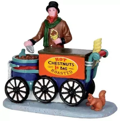 Lemax roasted chestnuts kerstdorp figuur type 4 Caddington Village 2014 - afbeelding 1