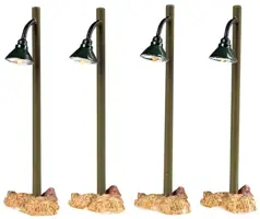 Lemax rustic street lamp s/4 verlichte straatlantaarn 2005 - afbeelding 1