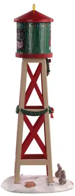 Lemax rustic water tower kerstdorp tafereel Vail Village 2021 - afbeelding 2