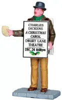 Lemax sandwich board man kerstdorp figuur type 1 Caddington Village 2014 - afbeelding 1