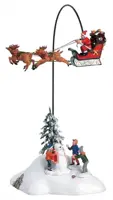 Lemax santa claus is coming to town vliegende kerstman 2005 - afbeelding 1
