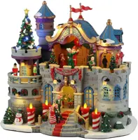Lemax santa‘s castle gala bewegend kersthuisje Santa's Wonderland 2024 - afbeelding 1