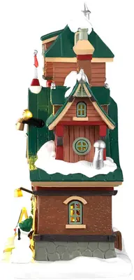 Lemax santa's elf dormitory verlicht kersthuisje Santa's Wonderland 2026 - afbeelding 3