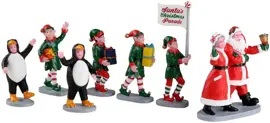 Lemax santa's elf parade kerstdorp tafereel Caddington Village 2022 - afbeelding 1