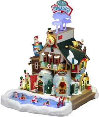 Lemax santa's hot springs oasis bewegende attractie Santa's Wonderland 2026 - afbeelding 1