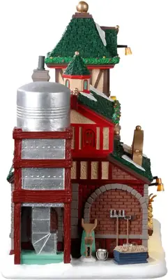 Lemax santa's reindeer stables verlicht kersthuisje Santa's Wonderland 2023 - afbeelding 2