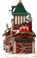 Lemax santa's reindeer stables verlicht kersthuisje Santa's Wonderland 2023 - afbeelding 3