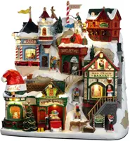 Lemax santa's village verlichte facade Santa's Wonderland 2023 - afbeelding 1