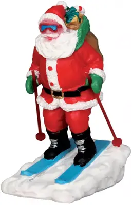 Lemax santa skier kerstdorp figuur type 2 Vail Village 2015 - afbeelding 1