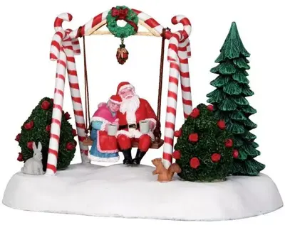 Lemax santa swing bewegend kerstdorp tafereel Santa's Wonderland 2012 - afbeelding 1