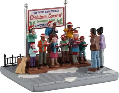 Lemax school christmas concert kerstdorp tafereel 2026 - afbeelding 1