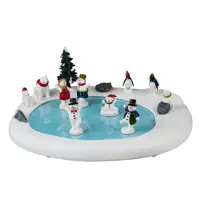 Lemax secret snowman ball bewegende schaatsbaan Vail Village 2024 - afbeelding 1