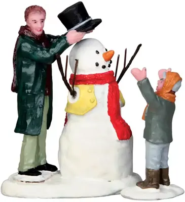 Lemax sharp-dressed snowman s/2 kerstdorp figuur type 4 Caddington Village 2015 - afbeelding 1