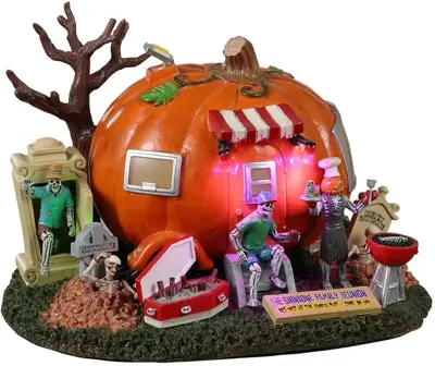 Lemax shinbone family reunion verlicht huisje Spooky Town 2022 - afbeelding 1