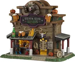 Lemax silver slug saloon verlicht huisje Spooky Town 2026 - afbeelding 1
